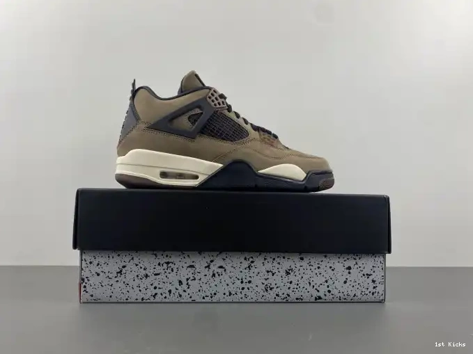 1st Kicks AJ4-882335 Brown Retro Jordan 4 x Air Scott TS Travis 0625
